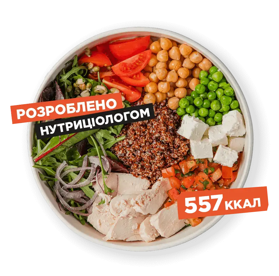Збалансований боул з куркою sous-vide